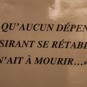 Affiche "Afin qu'aucun dépendant" (17x11)