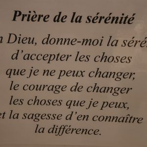 AFFICHE "PRIÉRE DE LA SÉRÉNITÉ" (17" x 11")