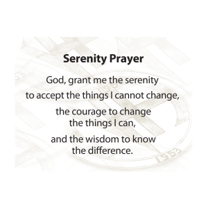 Poster: Serenity Prayer (17.5" x 23")